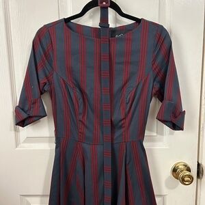 Collectif Suzanne Triplet Stripe Swing Dress